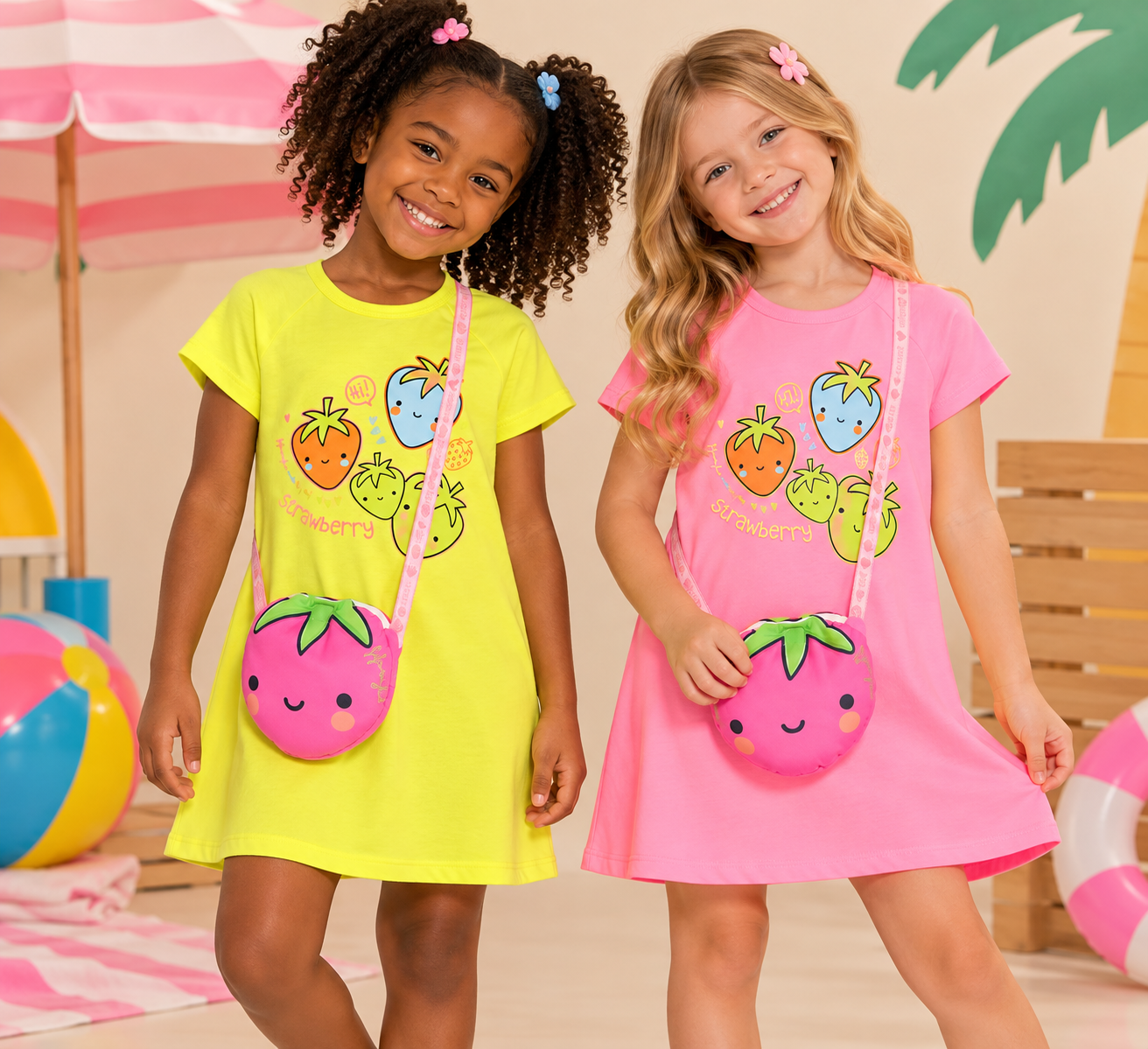 Vestido Morango com Bolsinha - Imagem 3